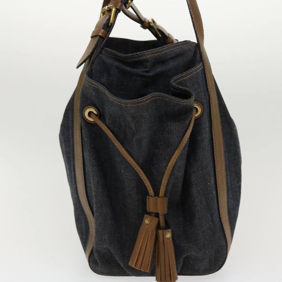 BURBERRY Shoulder Bag Canvas Black Auth hk626 - Picture 3 of 16